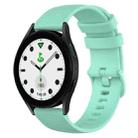 For Samsung Galaxy watch 5 Golf Edition 20mm Checkered Silicone Watch Band(Teal) - 1