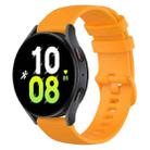 For Samsung Galaxy Watch 5  44mm 20mm Checkered Silicone Watch Band(Yellow) - 1