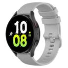 For Samsung Galaxy Watch 5  44mm 20mm Checkered Silicone Watch Band(Grey) - 1