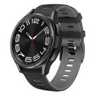 For Samsung Galaxy Watch 6 Classic 43mm 20mm Two-color Silicone Watch Band(Black + Gray) - 1