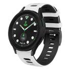 For Samsung Galaxy watch 5 Pro Golf Edition 20mm Two-color Silicone Watch Band(White+Black) - 1