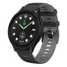 For Samsung Galaxy watch 5 Pro Golf Edition 20mm Two-color Silicone Watch Band(Black + Gray) - 1