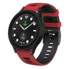 For Samsung Galaxy watch 5 Pro Golf Edition 20mm Two-color Silicone Watch Band(Red + Black) - 1