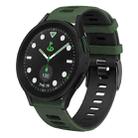 For Samsung Galaxy watch 5 Pro Golf Edition 20mm Two-color Silicone Watch Band(Army Green + Black) - 1