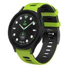 For Samsung Galaxy watch 5 Pro Golf Edition 20mm Two-color Silicone Watch Band(Lime + Black) - 1