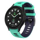 For Samsung Galaxy watch 5 Pro Golf Edition 20mm Two-color Silicone Watch Band(Teal Duck+ Blue) - 1