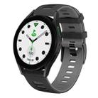 For Samsung Galaxy watch 5 Golf Edition 20mm Two-color Silicone Watch Band(Black + Gray) - 1