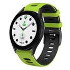 For Samsung Galaxy watch 5 Golf Edition 20mm Two-color Silicone Watch Band(Lime + Black) - 1