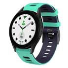 For Samsung Galaxy watch 5 Golf Edition 20mm Two-color Silicone Watch Band(Teal Duck+ Blue) - 1