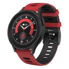 For Samsung Galaxy Watch 5 Pro  45mm 20mm Two-color Silicone Watch Band(Red + Black) - 1