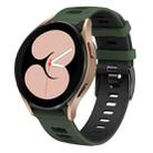 For Samsung Galaxy Watch 5  40mm 20mm Two-color Silicone Watch Band(Army Green + Black) - 1