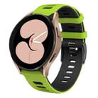 For Samsung Galaxy Watch 5  40mm 20mm Two-color Silicone Watch Band(Lime + Black) - 1