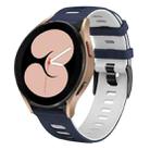 For Samsung Galaxy Watch 5  40mm 20mm Two-color Silicone Watch Band(Midnight Blue + White) - 1