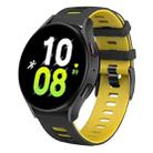 For Samsung Galaxy Watch 5  44mm 20mm Two-color Silicone Watch Band(Black + Yellow) - 1