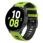 For Samsung Galaxy Watch 5  44mm 20mm Two-color Silicone Watch Band(Lime + Black) - 1