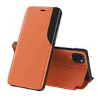 For iPhone 15 Pro Side Display Flip Leather Phone Case(Orange) - 1