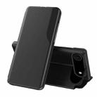 For iPhone 17 Air Side Display Flip Leather Phone Case(Black) - 1