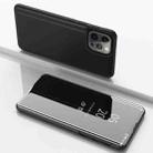 For iPhone 15 Pro Plated Mirror Horizontal Flip Leather Phone Case with Holder(Black) - 1