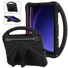 For Samsung Galaxy Tab S9 EVA Shockproof Tablet Case with Holder(Black) - 1