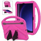 For Samsung Galaxy Tab S9 EVA Shockproof Tablet Case with Holder(Rose Red) - 1