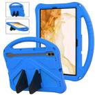 For Samsung Galaxy Tab S8 EVA Shockproof Tablet Case with Holder(Blue) - 1