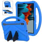 For Samsung Galaxy Tab S7 T870 EVA Shockproof Tablet Case with Holder(Blue) - 1