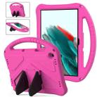 For Samsung Galaxy Tab A9+ EVA Shockproof Tablet Case with Holder(Rose Red) - 1