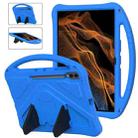For Samsung Galaxy Tab S8 Ultra EVA Shockproof Tablet Case with Holder(Blue) - 1