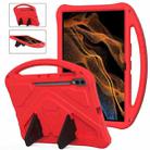 For Samsung Galaxy Tab S8 Ultra EVA Shockproof Tablet Case with Holder(Red) - 1