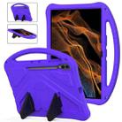 For Samsung Galaxy Tab S8 Ultra EVA Shockproof Tablet Case with Holder(Purple) - 1