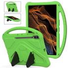 For Samsung Galaxy Tab S8 Ultra EVA Shockproof Tablet Case with Holder(Green) - 1