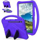 For Samsung Galaxy Tab S10 FE+ EVA Shockproof Tablet Case with Holder(Purple) - 1