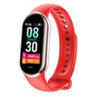 M8 1.14 inch IP68 Waterproof Color Screen Smart Watch,Support  Heart Rate / Blood Pressure / Blood Oxygen / Blood Sugar Monitoring(Red) - 1