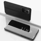 For Xiaomi  Redmi Note 12S Plated Mirror Horizontal Flip Leather Phone Case with Holder(Black) - 1