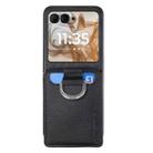 For Motorola Razr 50 Litchi Texture Leather Ring Wallet Phone Case(Black) - 2
