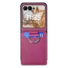 For Motorola Razr 50 Litchi Texture Leather Ring Wallet Phone Case(Purple) - 2