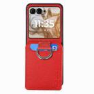 For Motorola Razr 50 Litchi Texture Leather Ring Wallet Phone Case(Red) - 2