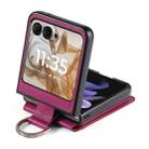 For Motorola Razr 50 Ultra Litchi Texture Leather Ring Wallet Phone Case(Purple) - 3