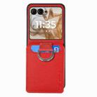 For Motorola Razr 50 Ultra Litchi Texture Leather Ring Wallet Phone Case(Red) - 2