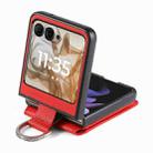 For Motorola Razr 50 Ultra Litchi Texture Leather Ring Wallet Phone Case(Red) - 3