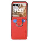 For Motorola Razr 50 Ultra Litchi Texture Leather Ring Wallet Phone Case(Orange) - 2