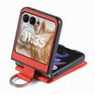 For Motorola Razr 50 Ultra Litchi Texture Leather Ring Wallet Phone Case(Orange) - 3