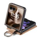 For Motorola Razr 60 Ultra Litchi Texture Leather Ring Wallet Phone Case(Khaki) - 3