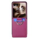 For Motorola Razr 60 Ultra Litchi Texture Leather Ring Wallet Phone Case(Purple) - 2
