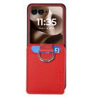 For Motorola Razr 60 Ultra Litchi Texture Leather Ring Wallet Phone Case(Red) - 2