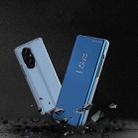 For Honor 200 Pro Plated Mirror Horizontal Flip Leather Phone Case with Holder(Blue) - 2