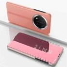For Honor X9c Plated Mirror Horizontal Flip Leather Phone Case with Holder(Rose  Gold) - 1