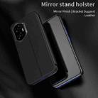 For Honor  300 Plated Mirror Horizontal Flip Leather Phone Case with Holder(Blue) - 2