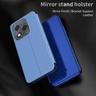 For Honor 400  Lite Plated Mirror Horizontal Flip Leather Phone Case with Holder(Silver) - 3