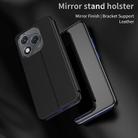 For Honor 400  Lite Plated Mirror Horizontal Flip Leather Phone Case with Holder(Purple) - 2